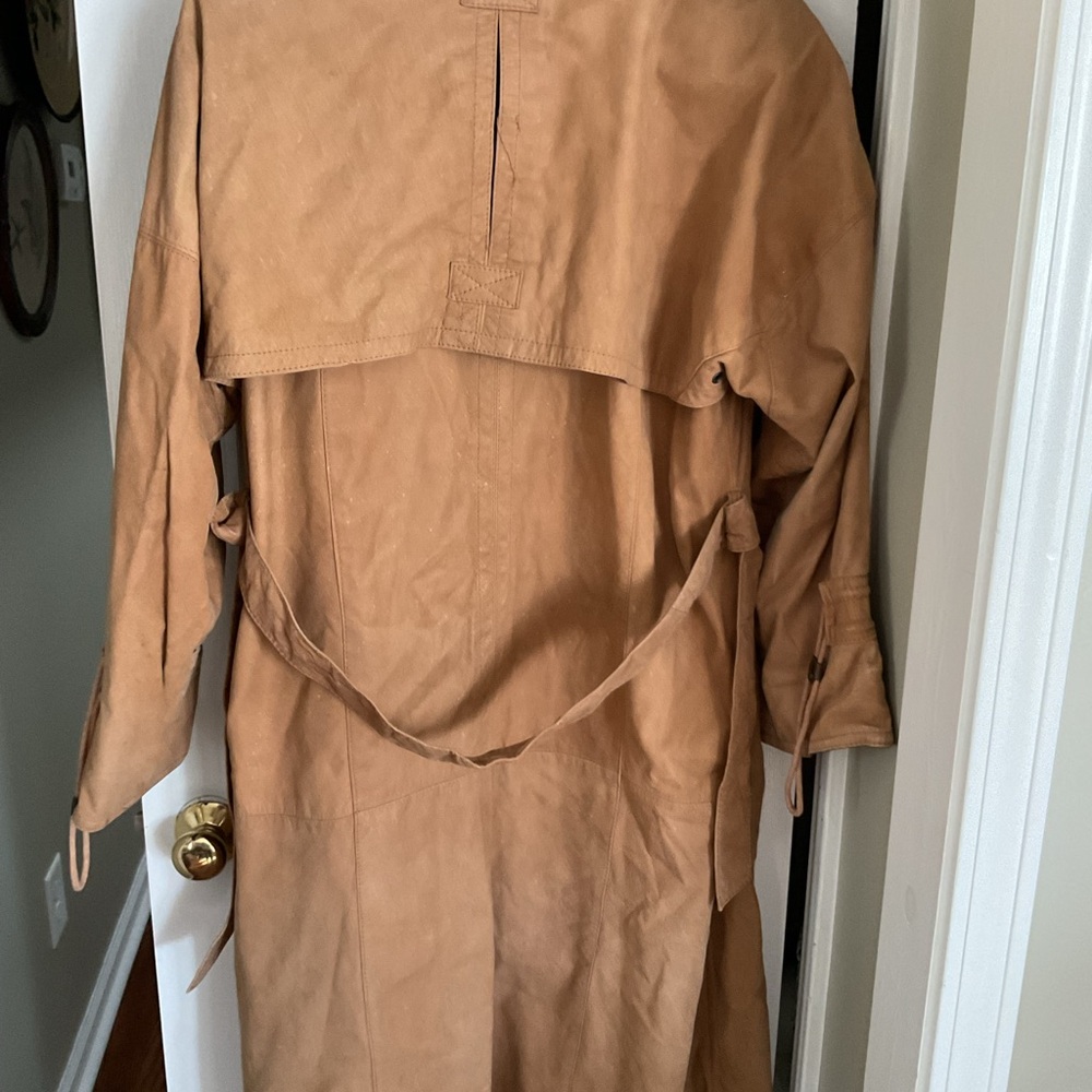 David Benjamin Leather Duster/Barn Coat - image 5